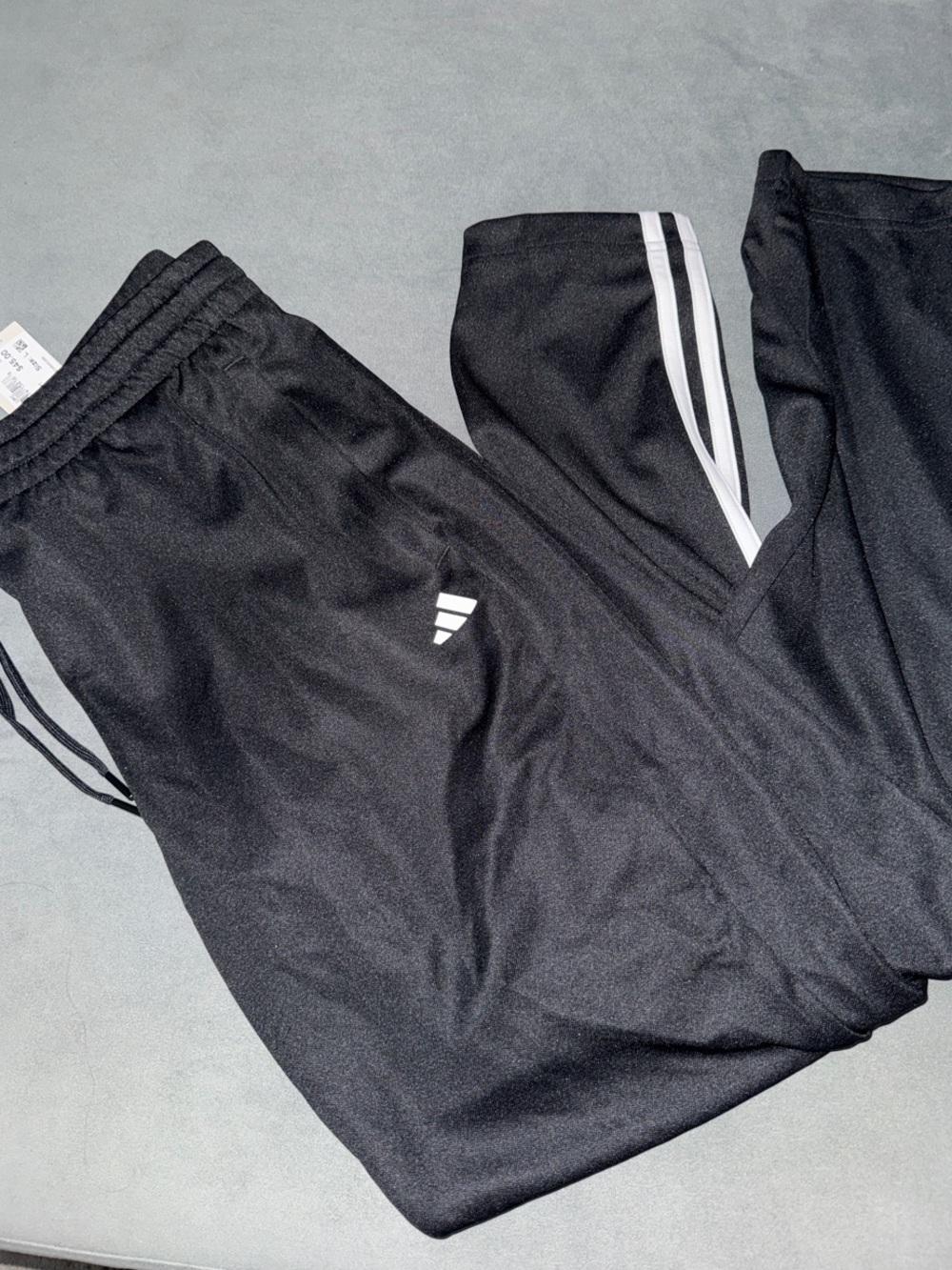Black Women’s Large or XL Athletic Track Pants with White Stripe